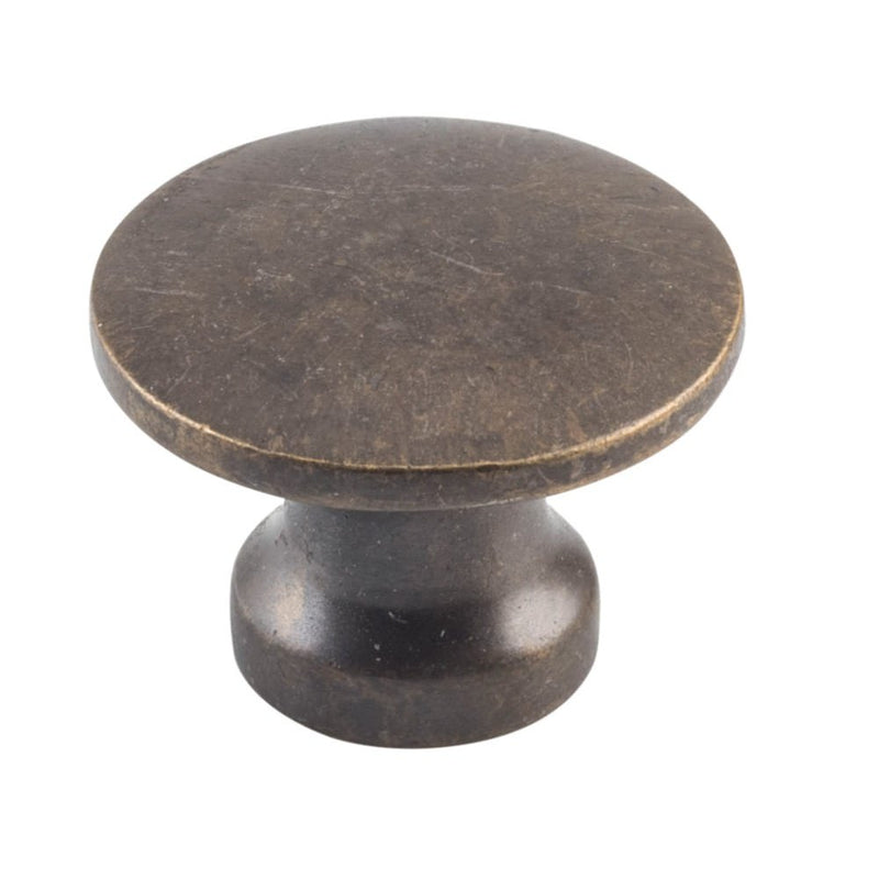 Cupboard Knob Curved Antique Brass 16mm