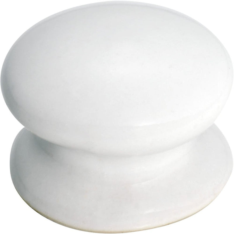 Cupboard Knob White Porcelain Round 32mm