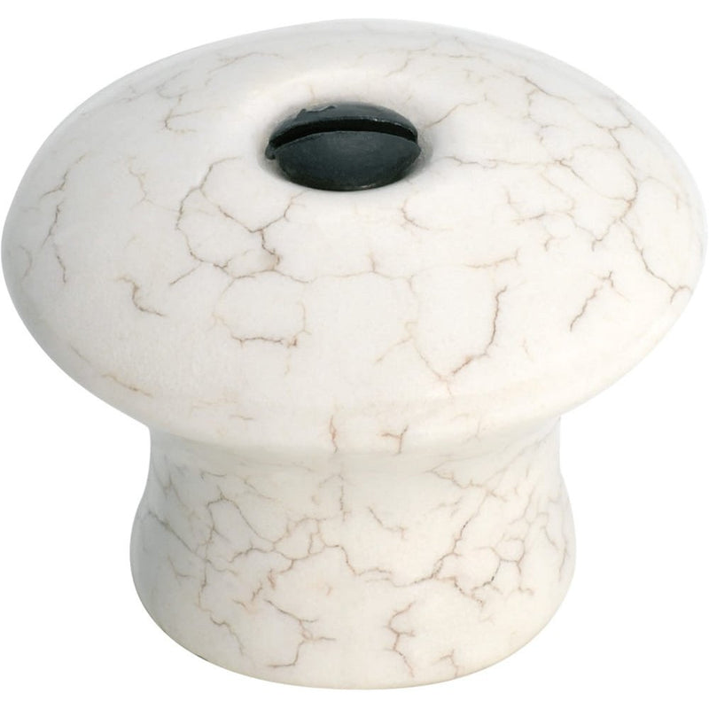 Cupboard Knob Crazed Ivory Porcelain 32mm