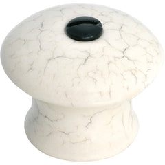 Cupboard Knob Crazed Ivory Porcelain 38mm