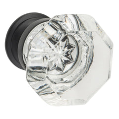 Cupboard Knob Sophia Glass Matt Black 41mm