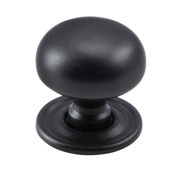 Cupboard Knob Sheet Brass Matt Black 32mm | Paddington Hardware