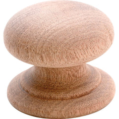 Cupboard Knob Mushroom Wooden Screw Mahogany 54mm