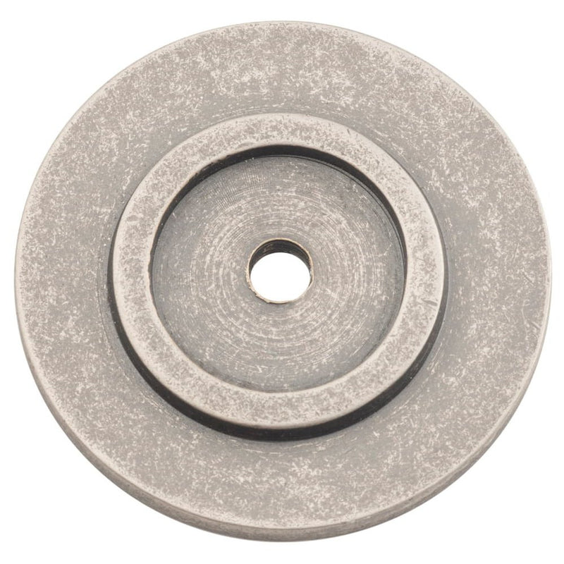 Backplate For Domed Cupboard Knob Rumbled Nickel 25mm