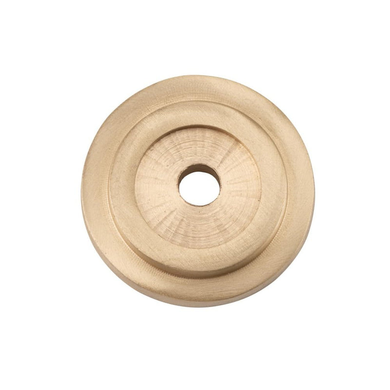 Backplate For Domed Cupboard Knob Unlacquered Satin Brass 25mm