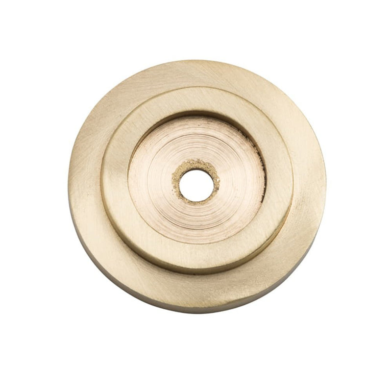 Backplate For Domed Cupboard Knob Unlacquered Satin Brass 32mm