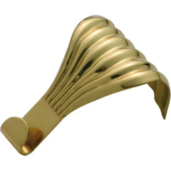 Picture Rail Hook Fluted Polished Brass