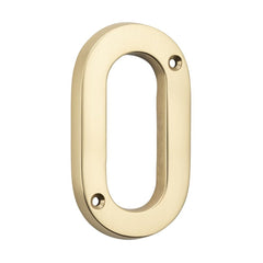 Numeral 0 Polished Brass H100mm