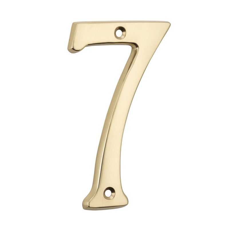 Numeral 7 Polished Brass H100mm