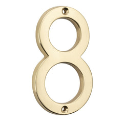 Numeral 8 Polished Brass H100mm