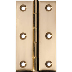 Hinge Fixed Pin Polished Brass H89xW50mm