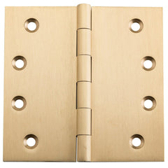 Hinge Fixed Pin Unlacquered Satin Brass H100xW100mm