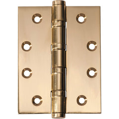 Hinge Ball Bearing Polished Brass H100xW75mm