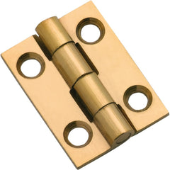 Cabinet Hinge Fixed Pin Polished Brass H25xW22mm