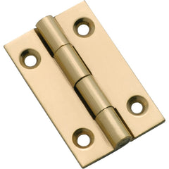 Cabinet Hinge Fixed Pin Polished Brass H38xW22mm