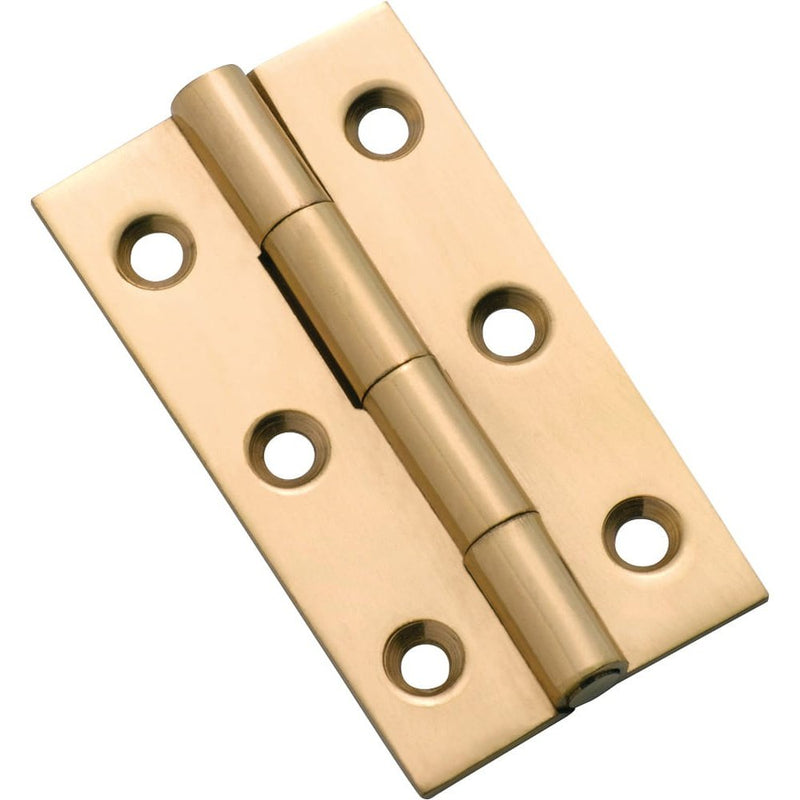 Cabinet Hinge Fixed Pin Polished Brass H50xW28mm