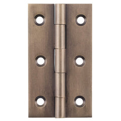 Cabinet Hinge Fixed Pin Antique Brass H63xW35mm