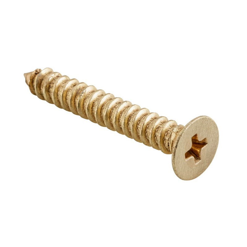 Screw Hinge Packet 50 Satin Brass L32mm 10 Gauge