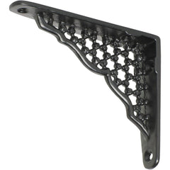 Shelf Bracket Iron Ornate Matt Black H80xP100mm