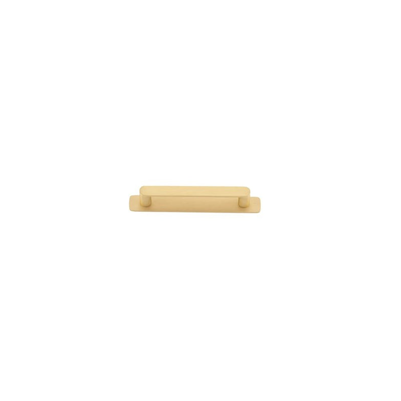 Cabinet Pull Osaka With Backplate Brushed Brass 128mm