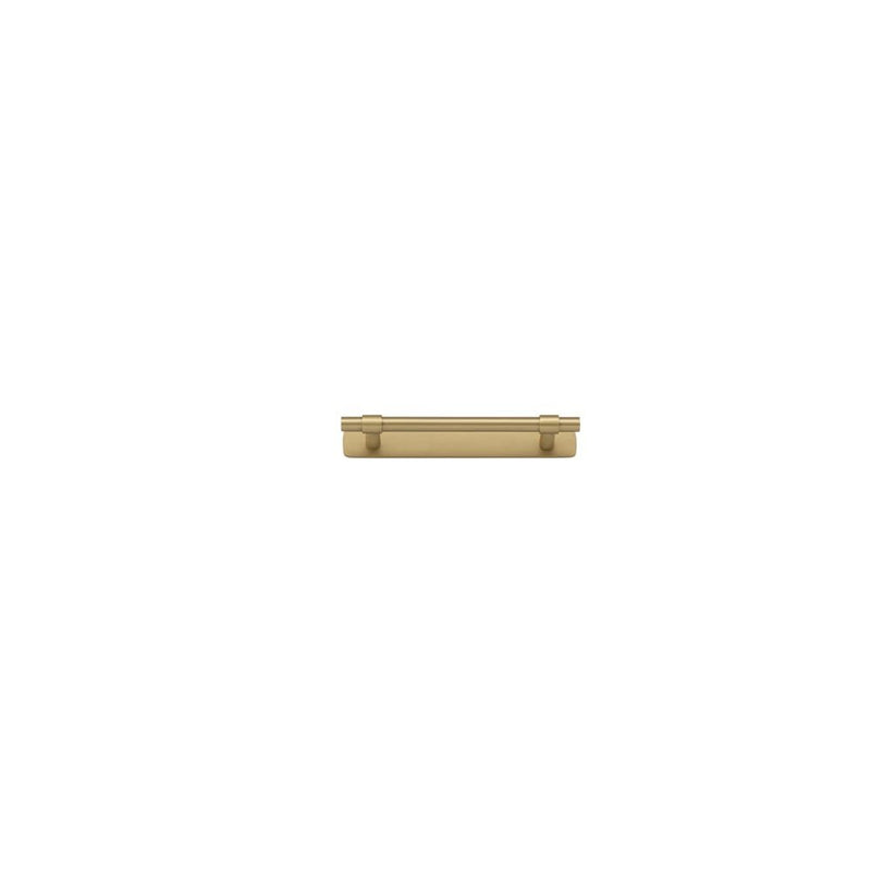 Cabinet Pull Helsinki With Backplate Brushed Brass 128mm