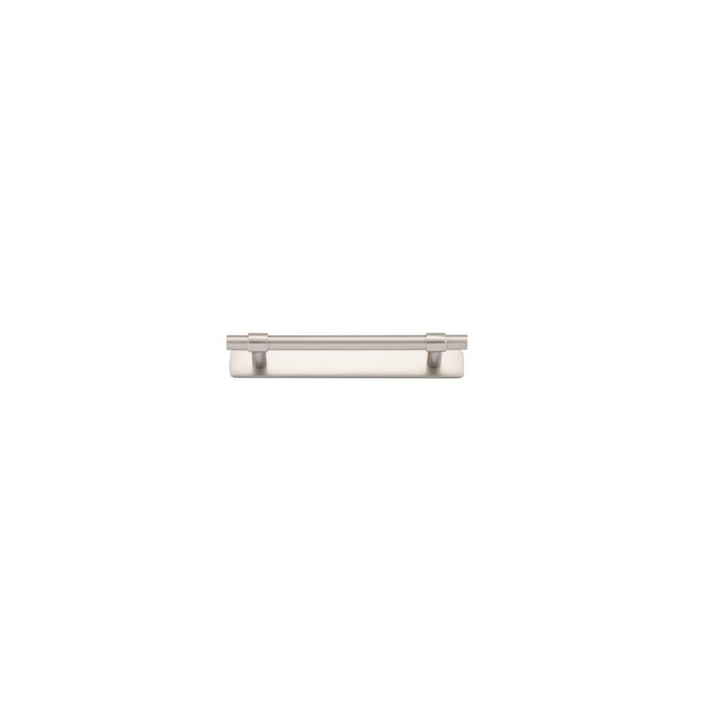 Cabinet Pull Helsinki With Backplate Satin Nickel 128mm