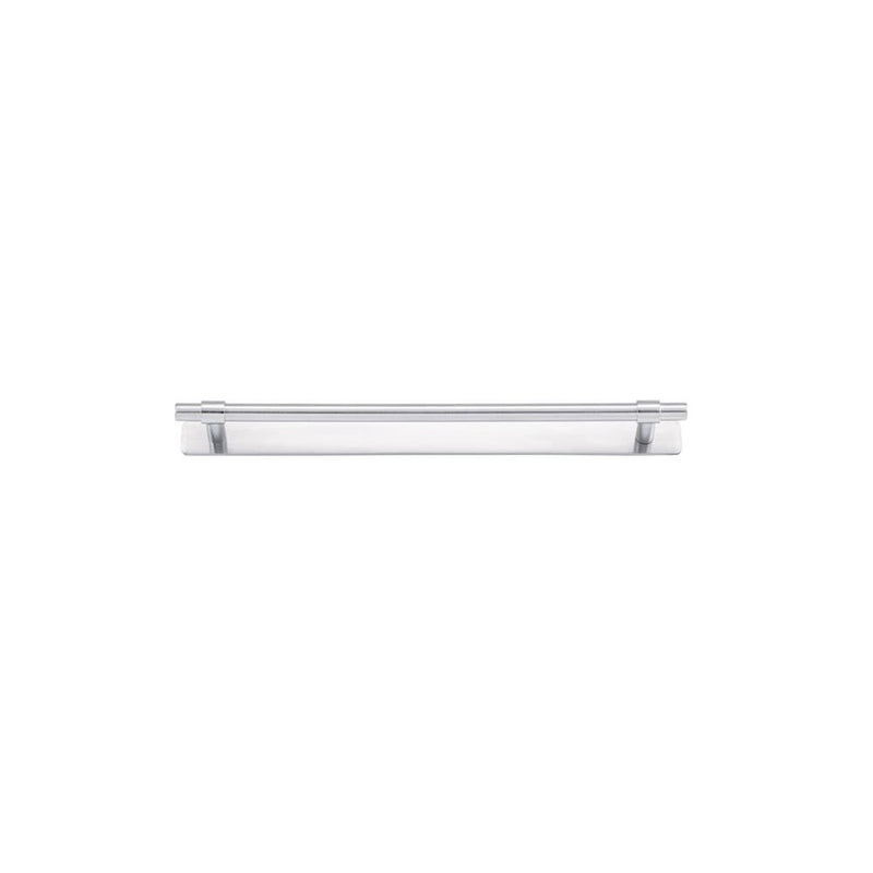 Cabinet Pull Helsinki With Backplate Brushed Chrome 256mm
