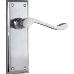 Door Lever Camden Latch Pair Satin Chrome