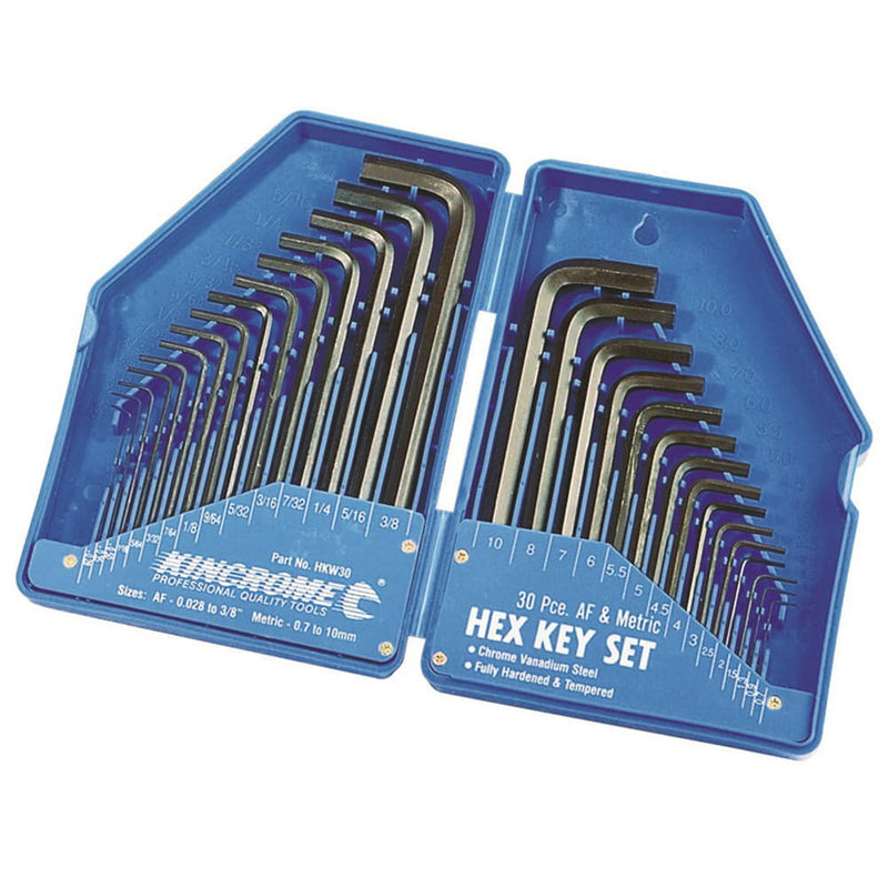 Hex Key Set 30pce Kincrome Metic & Imperial