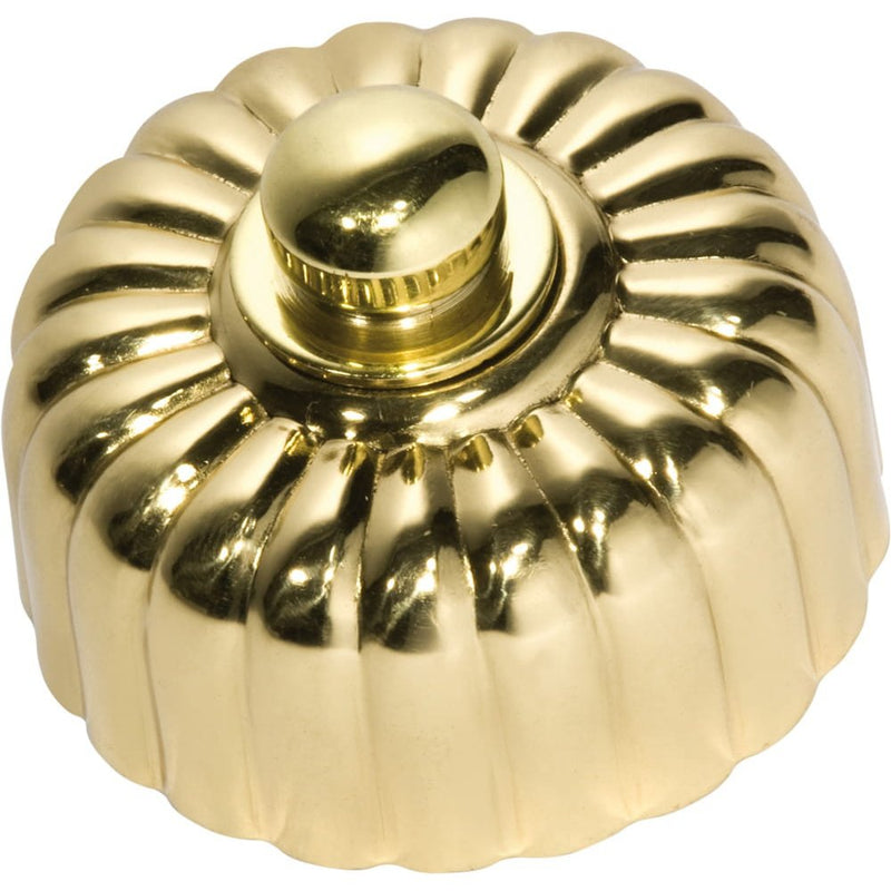 Fan Controller Fluted Polished Brass