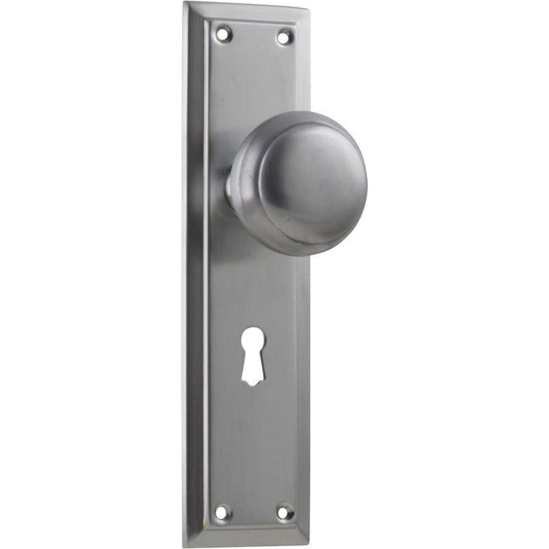 Door Knob Richmond Lock Pair Satin Chrome