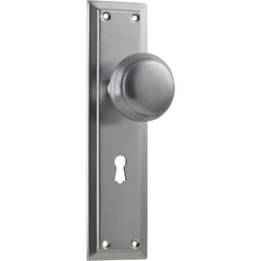 Door Knob Richmond Lock Pair Satin Chrome