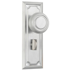 Door Knob Edwardian Privacy Pair Satin Chrome