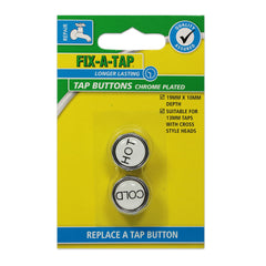 Tap Button Chrome Med Hot/Cold