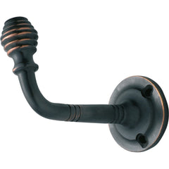 Curtain Tie Back Hook Reeded Antique Copper H40xP75mm