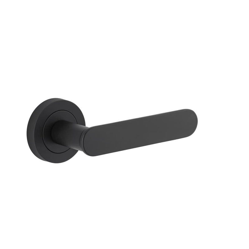 Door Lever Bronte Round Rose Matt Black