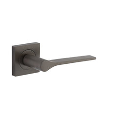 Door Lever Como Square Rose Signature Brass