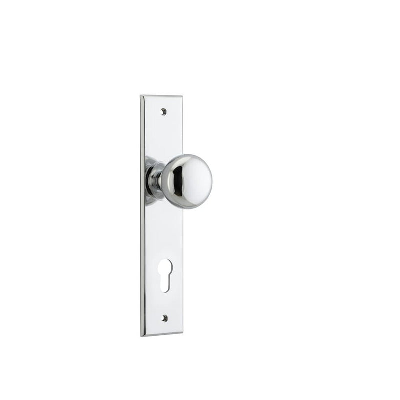 Door Knob Cambridge Chamfered Euro Polished Chrome