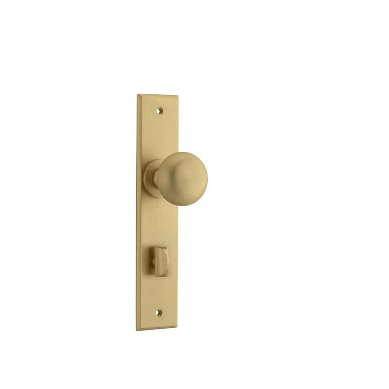 Door Knob Cambridge Chamfered Privacy Brushed Brass