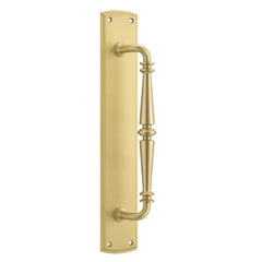 Pull Handle Sarlat Backplate Brushed Gold PVD 380mm