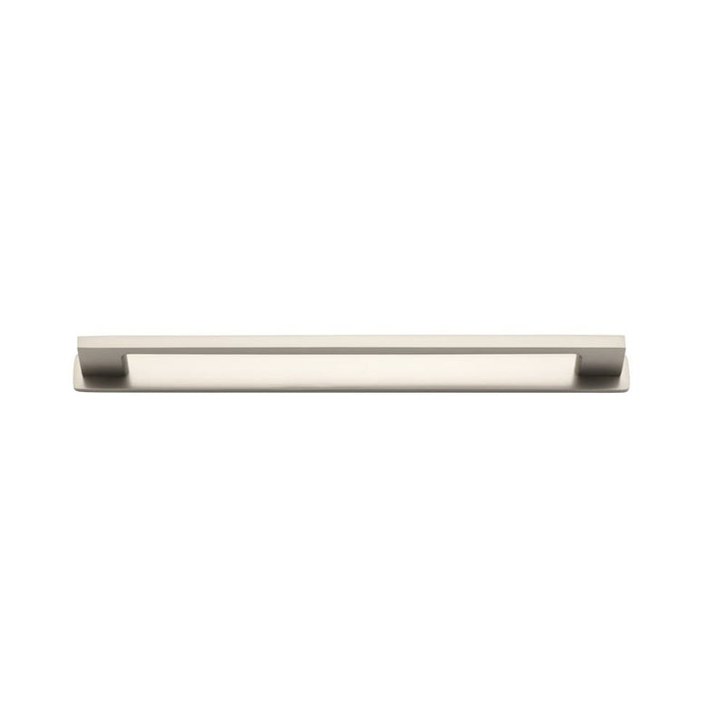 Cabinet Pull Cali With Backplate Satin Nickel 256mm