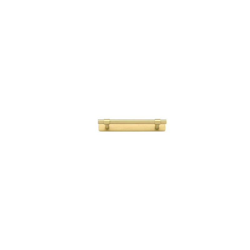 Cabinet Pull Helsinki With Backplate Brushed Gold PVD 128mm