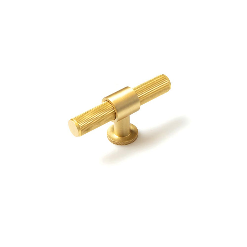 Momo Belgravia 82mm Solid Brass T Knob Brushed Satin Brass