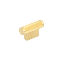 Momo Brighton 50mm Solid Brass Knurled T Knob Brushed Satin Brass