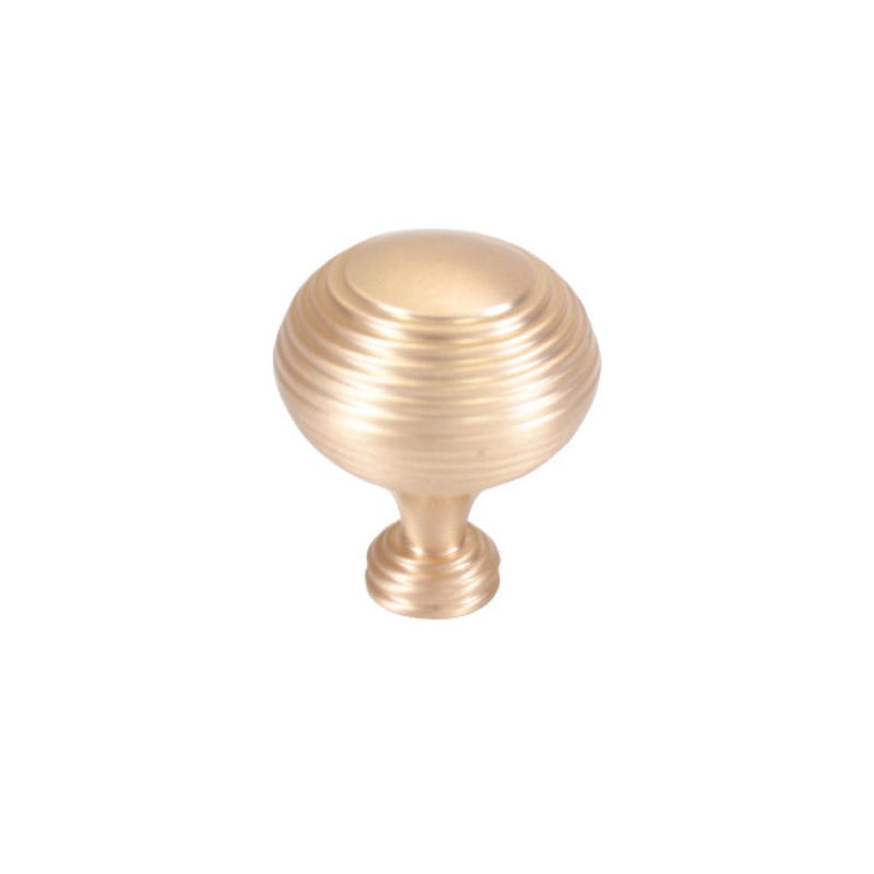 Momo Catona Concentric Round Knob 32mm Brushed Matt Brass