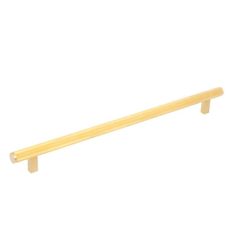 Momo Bellevue 416mm Solid Brass Knurled Appliance Pull Brushed Satin Brass