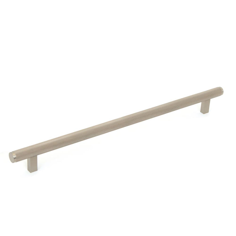 Momo Bellevue 416mm Solid Brass Knurled Appliance Pull Dull Brushed Nickel