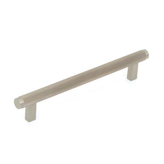 Momo Bellevue 160mm Solid Brass Knurled Bar Pull Dull Brushed Nickel