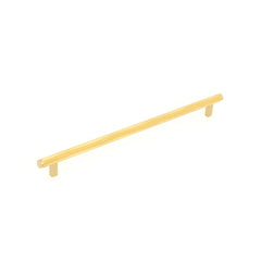 Momo Bellevue 320mm Solid  Brass Knurled Bar Pull Brushed Satin Brass