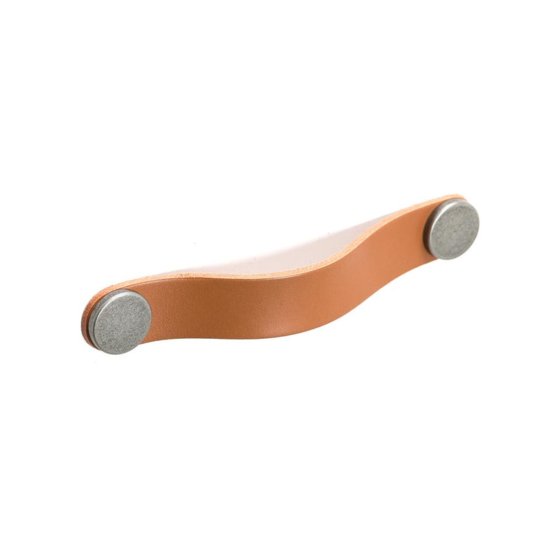 Momo Flexa Leather D Handle 160mm Light Tan With Pewter Button